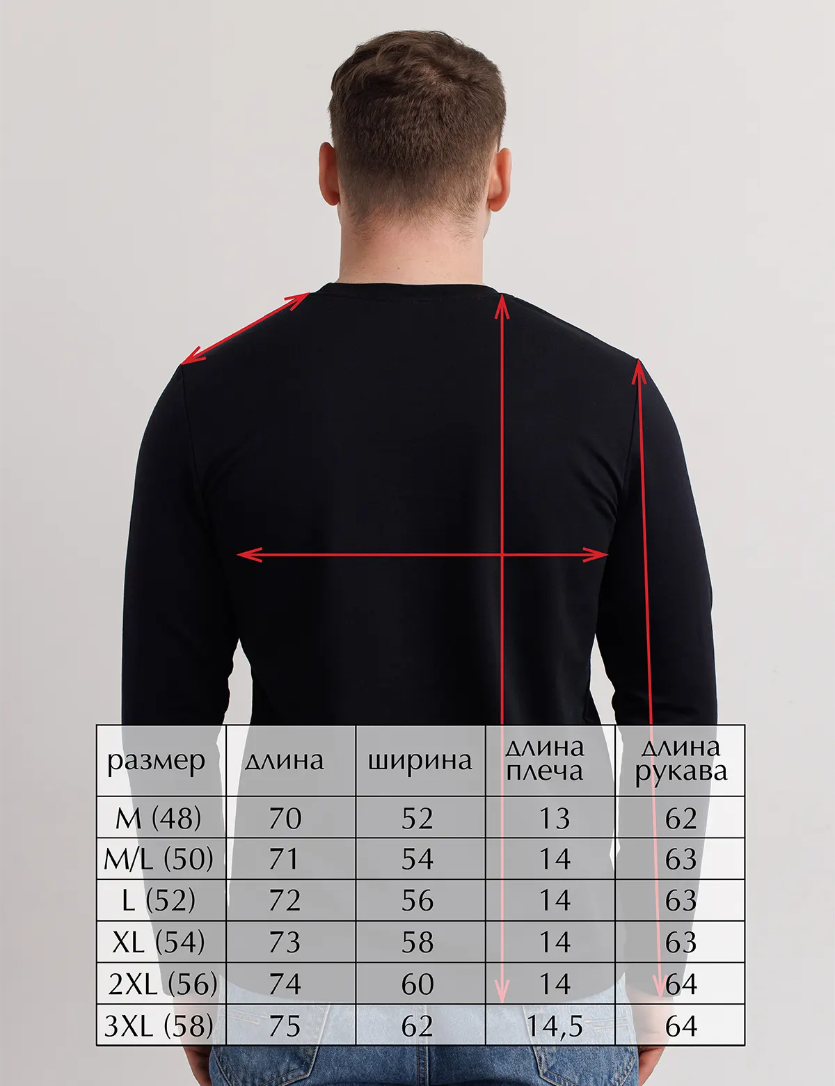 "Любопытная сова" Лонгслив мужской черный классический 